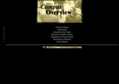 Screenshot from Massart website 1996