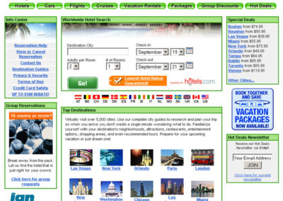 Screenshot of Turbotrip website